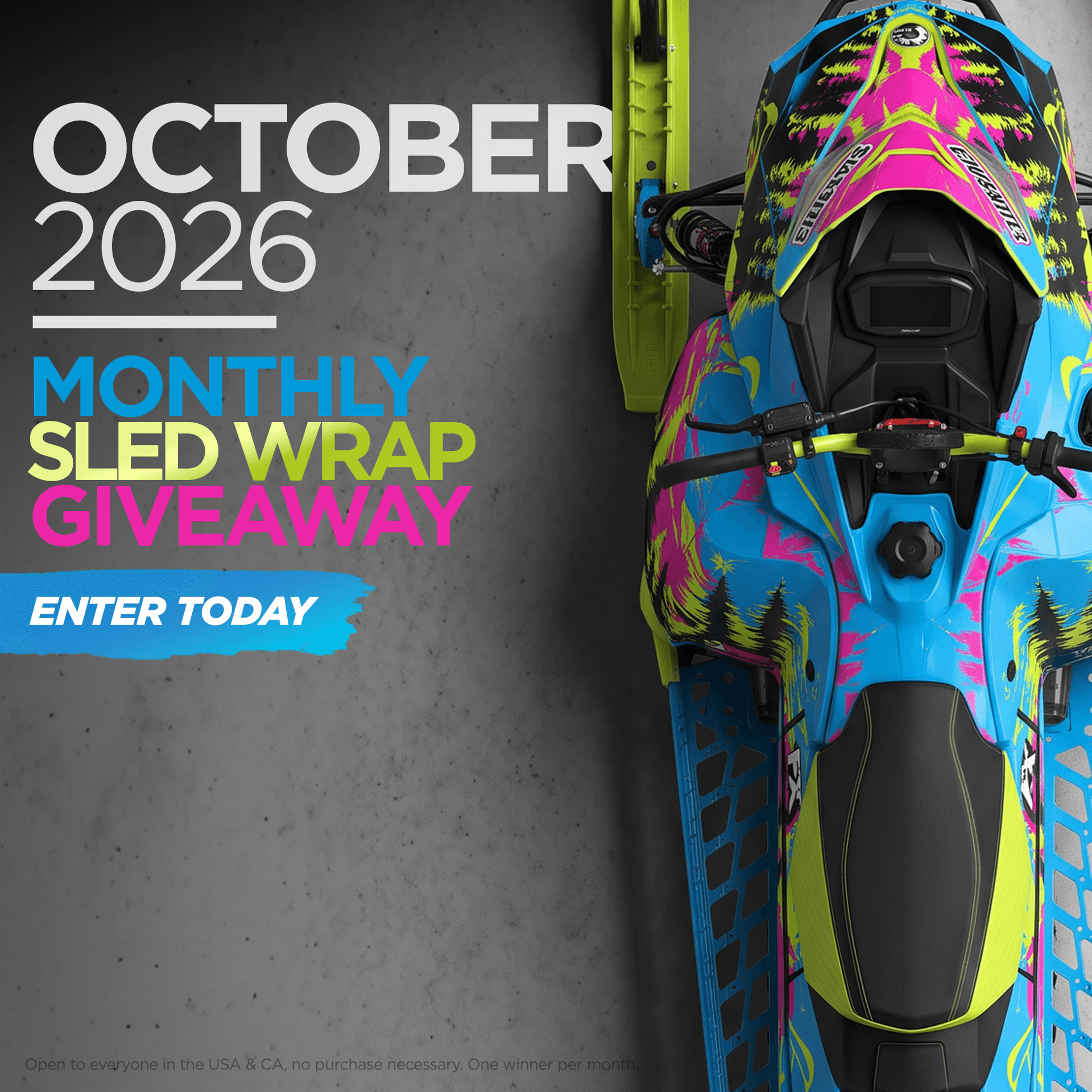 Monthly Sledwrap Giveaway - October 2026